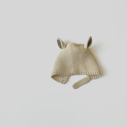 0-2 Years Baby Hat Autumn Winter Ear Rabbit Knitted Kids Hat Baby Girls Baby Boys Cute Wool Hat  Baby Accessories Newborn