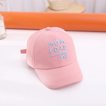 Letter Embroidery Baby Baseball Cap Solid Color Adjustable Toddler Boys Girls Snapback Hat Casual Kids Cotton Duck Tongue Caps