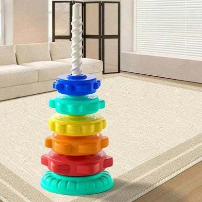 Rainbow Spinning and Color Tower Toy
