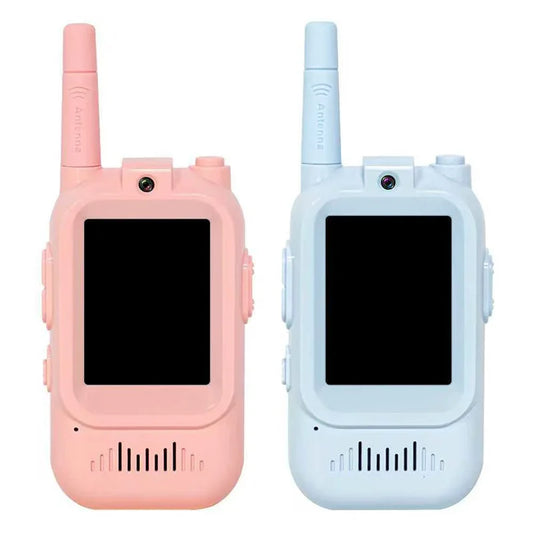 Set of 2 PCs Kids Video Walkie Talkie Toy with HD Camera - Pink and Blue