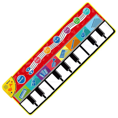 Kids Musical Piano Mat Toddlers Floor Keyboard Dance Mat with 8 Animal Sounds Baby Mat Musical Carpet Educational Toy Kids Gifts