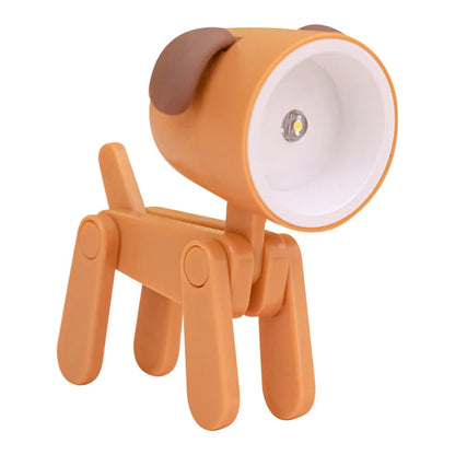 Mini Led Night Lights Folding Desk Lamp Cartoon Cute Pet Dog Deer Shape Nightlights Adjustable Kids Bedroom Bedside Decor Gift