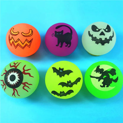 Glow in the Dark Halloween Bouncing Balls - Bulk Pack