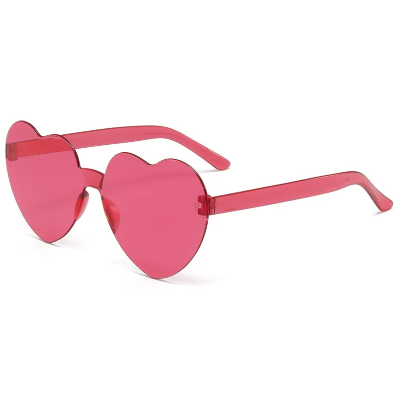 Free shipping 2023 Candy color heart shape ocean personality Frameless Children's Sunglasses Fashion Candy Love Sunglasses