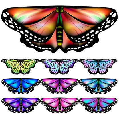 Kids Butterfly Wings Shawl Costume Cape