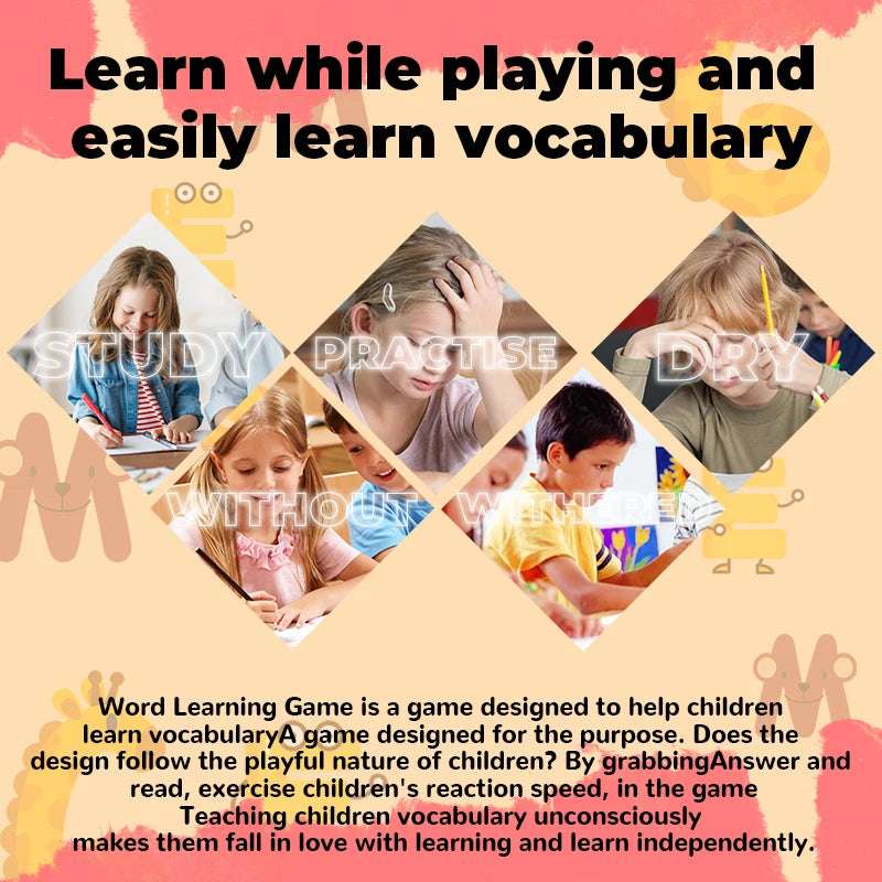 Children's educational game machine, English word learning tool, intelligence development, fun interactive table game