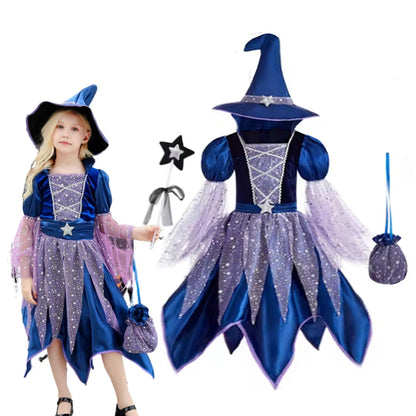 Halloween Witch Costume Dress for Girls