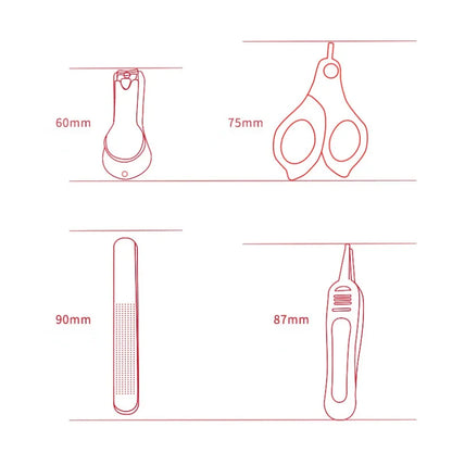Newborn Baby Nail Scissors Baby Nail Care Tools Kids Safety Portable Nail Scissors Trimmer Tweezers with Box Kids  Nail Art  Set