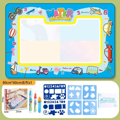 100x80CM Magic Water Drawing Mat with Reusable Magic Pens Montessori Painting Board for Doodling Educational Toys and  Gifts