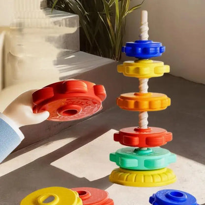 Rainbow Spinning and Color Tower Toy