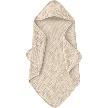 1PC Muslin Hooded Baby Towels Ultra-Soft Cotton Absorbent Baby Bath Towels with Hood for Newborn Baby Infant 30x30in