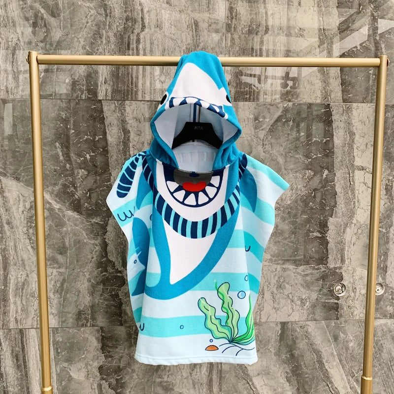 Baby Stitch Bath Towel Children Hooded Cape Cloak Boy Girl Cartoon Swimming Beach Towel Toddler Robes Lilo & Stitch Bathrobes