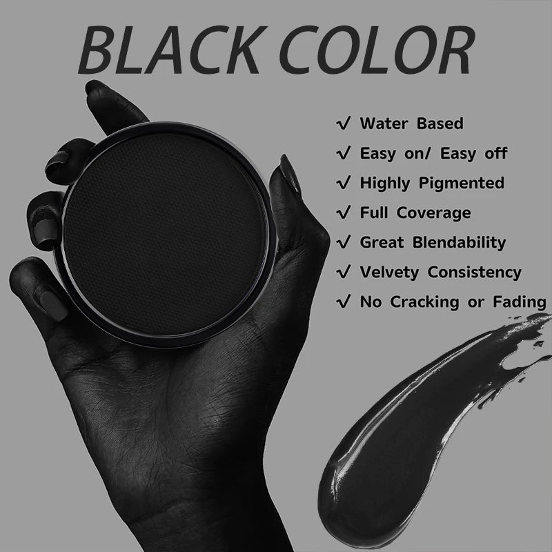 Water Activated Face & Body Paint - 6 Colors with Brush