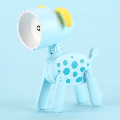 Mini Led Night Lights Folding Desk Lamp Cartoon Cute Pet Dog Deer Shape Nightlights Adjustable Kids Bedroom Bedside Decor Gift