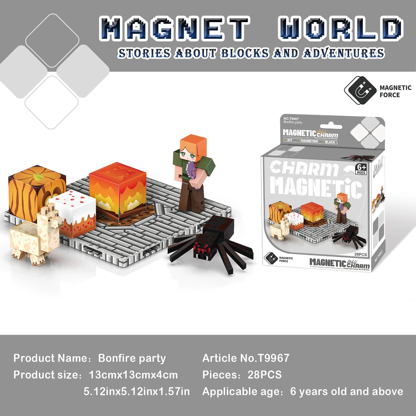 3D My Magnetic Building Blocks, DIY Learning Building Space Reasoning Toys, Birthday Gifts for Children over 6 Years Old