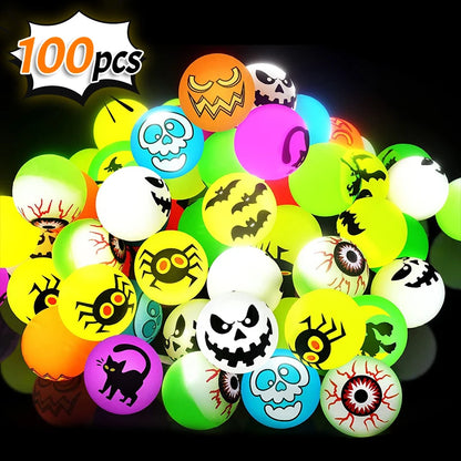 Glow in the Dark Halloween Bouncing Balls - Bulk Pack