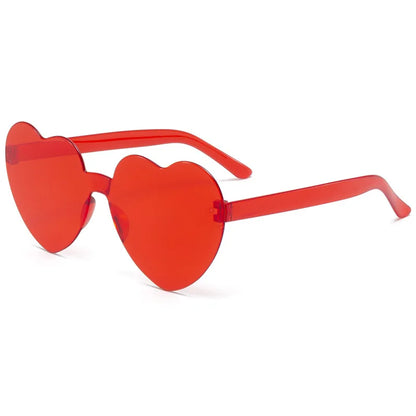 Free shipping 2023 Candy color heart shape ocean personality Frameless Children's Sunglasses Fashion Candy Love Sunglasses