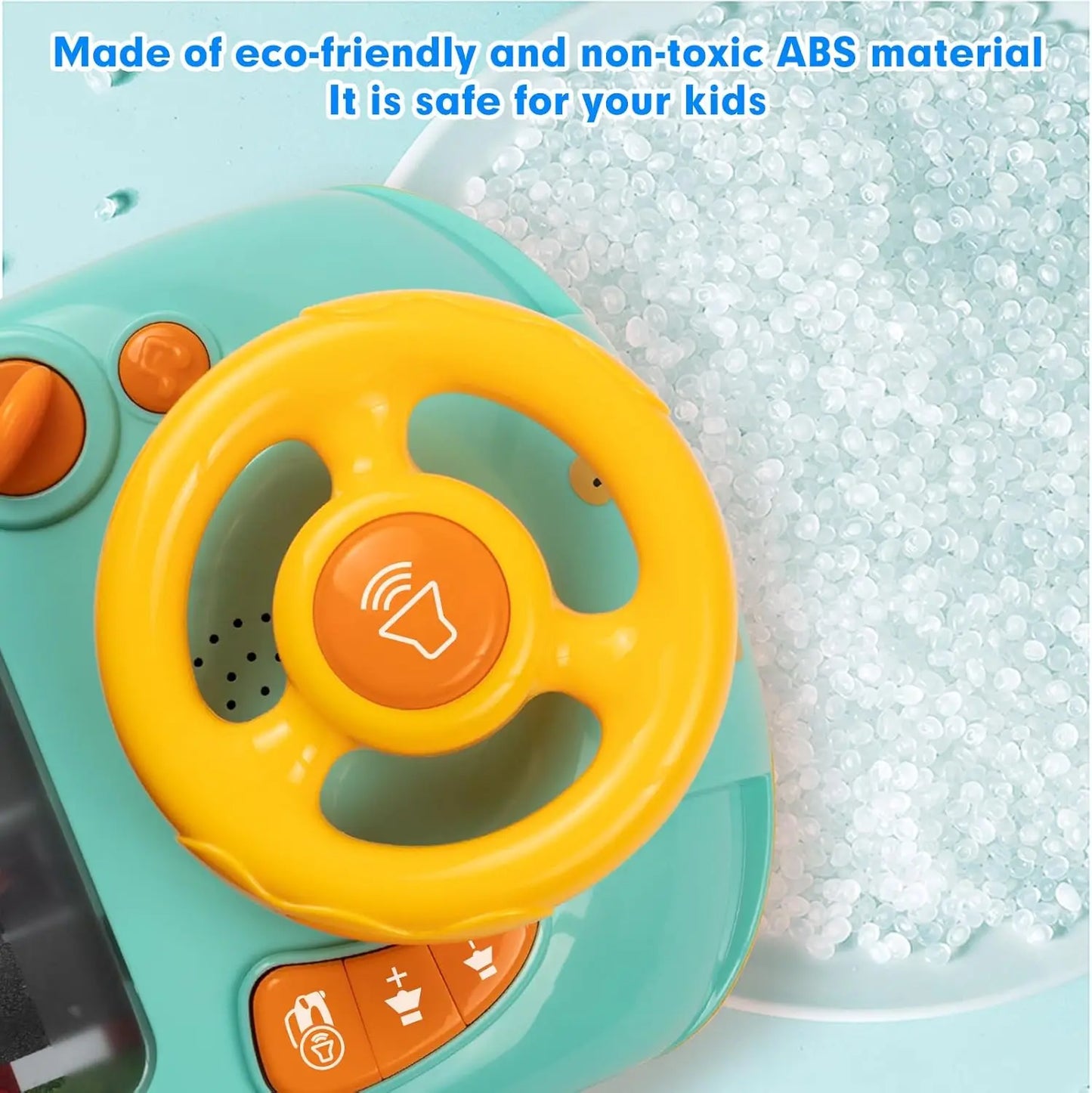 Kids Simulation Steering Wheel Toy with Sound & Lights