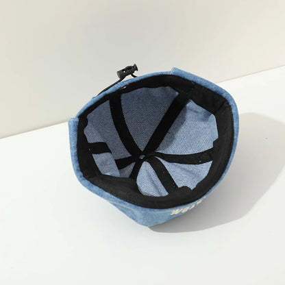 Blue Denim Melon Cap Baby Dome Brimless Hat 1-3Y Children Beanie Drawstring Bonnet Fashion Kids Landlord Hat Hip Hop Docker Caps