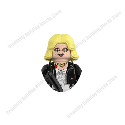Mini 3D Halloween Figures Building Block Toy Set