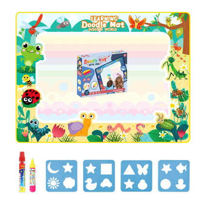 Magic Water Drawing Mat Coloring Doodle Mat with Magic Pens Montessori Toys Painting Board Educational Toys for Kids Gifts