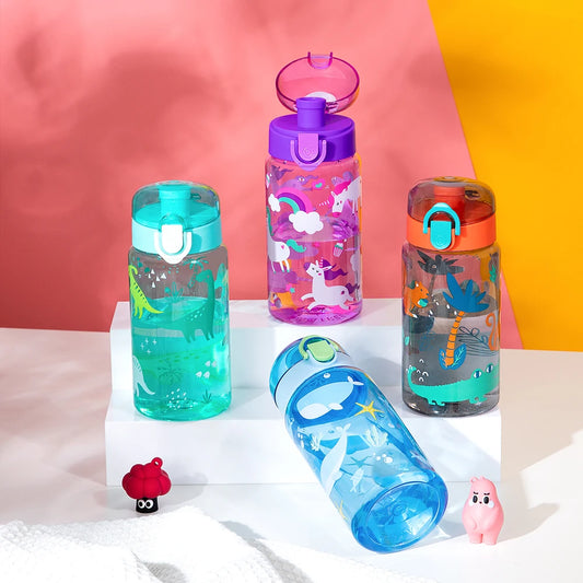 550ml Dinosaur Water Cup Bottle For Kids Children Girls Portable Travel Bottles Gym Sports Fitness Cup Cold Water Juice Drinking