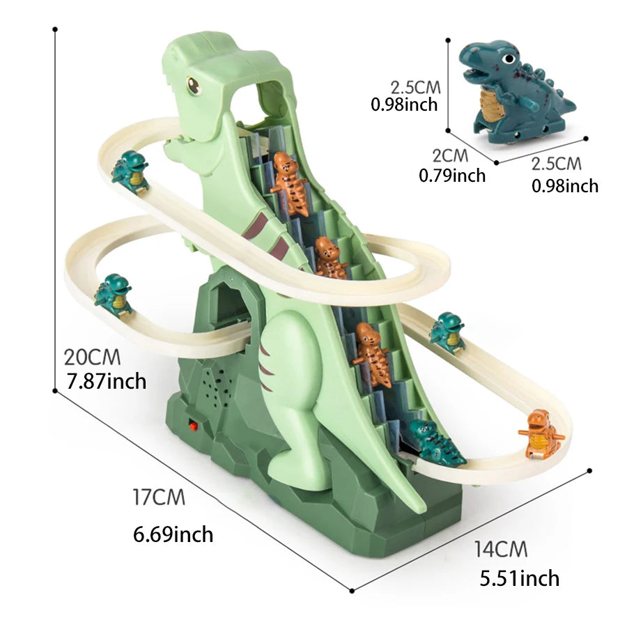 Dinosaur Climbing Slide Toy with Music & 3 Dinosaurs