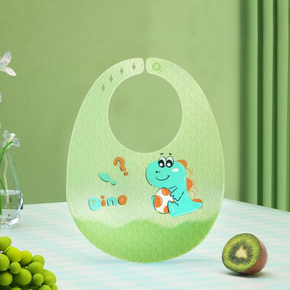 Waterproof Baby Bibs Baby Stuff Cute Cartoon Animal Printed Kids Bib Girl Boy Adjustable Soft Silicone Bib Baby Feeding Stuff
