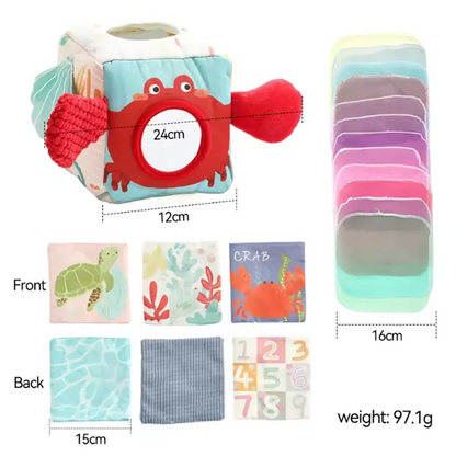 Montessori Cloths Toys Magic Cotton Animal Tissue Box Kids Finger Exercise Cloth Busy Box Toys Baby Educational Activity Sensory