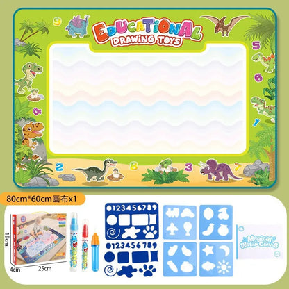 100x80CM Magic Water Drawing Mat with Reusable Magic Pens Montessori Painting Board for Doodling Educational Toys and  Gifts