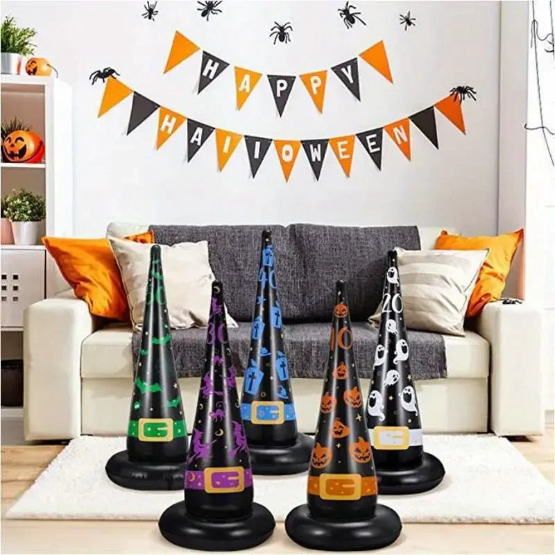 Halloween Ring Toss Game with Inflatable Witch Hat