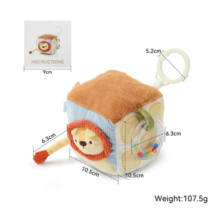 Montessori Cloths Toys Baby Soft Sensory Cube Plush Hanging Toy Early Childhood Educational Toys Promotes Sensory Development