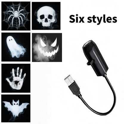 USB Halloween Projector Light with Ghost & Skull Patterns