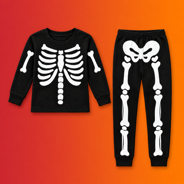 Skeleton Pajama Costume for Kids