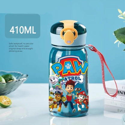 410ML Paw Patrol Water Cup Cartoon Large Capacity Outdoor Sports Water Cup Drinking Leakproof Water Bott Children's Gift