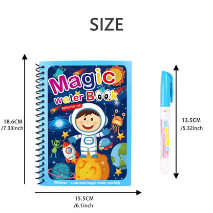 Reusable Magic Drawing Book for Kids with Pen Montessori Early Education Water Coloring Toy for Children Gift Water Drawing Book