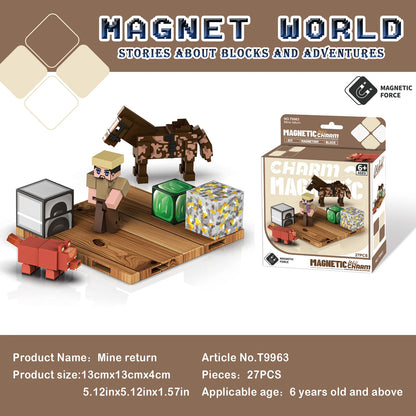 3D My Magnetic Building Blocks, DIY Learning Building Space Reasoning Toys, Birthday Gifts for Children over 6 Years Old