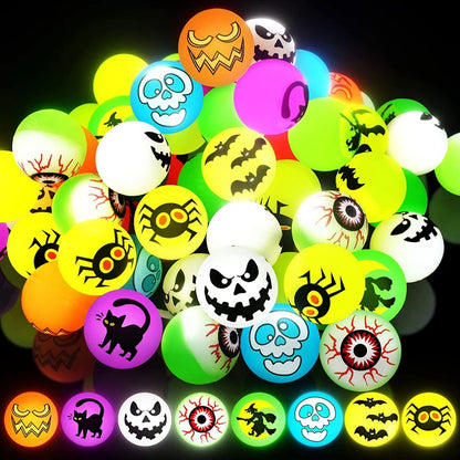 Glow in the Dark Halloween Bouncing Balls - Bulk Pack