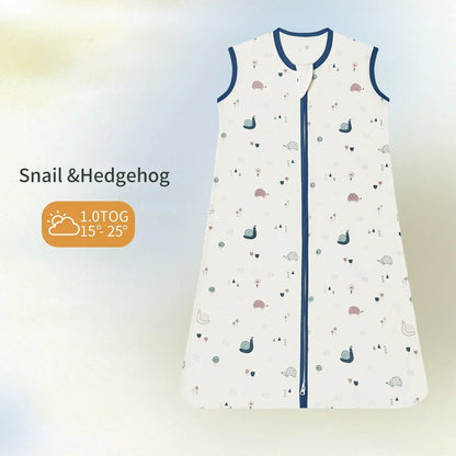 Baby Sleeping Bag Newborn Baby Anti-shock Sleeping Bag Pajamas Baby Pajamas Light Zipper Crawling Suit Anti-kick Cartoon Animal