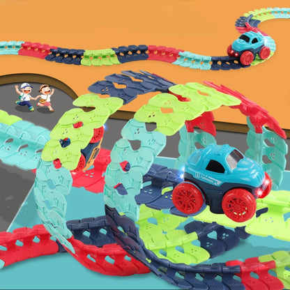 LED Flexible Racing Track Car Set