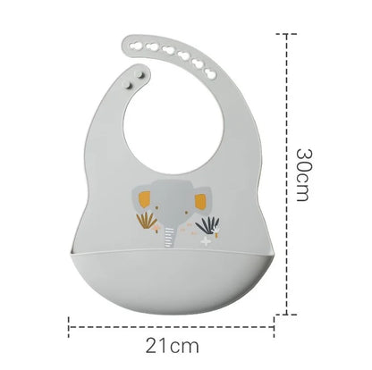 Baby Waterproof Bibs Toddler Silicone Bibs Cute Bowknot Aprons Kids Bib Girl Boy Adjustable Soft Silicone Bib Baby Feeding