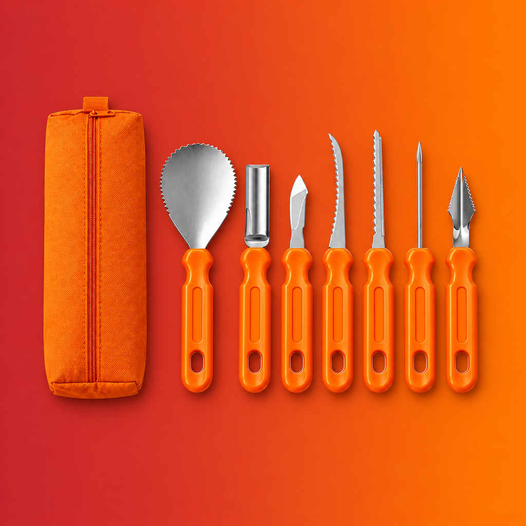 Halloween Pumpkin Carving Tool Set with Stainless Steel Blades