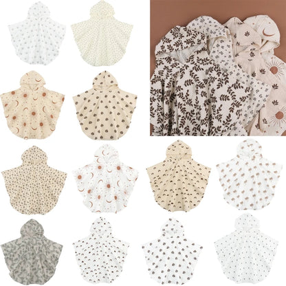 Baby Hooded Bath Towel for Infant Boy Girl Breathable Swaddle Wraps Warm Shower Towel Comfortable Quick-Drying Bathrobe