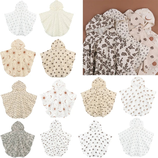 Baby Hooded Bath Towel for Infant Boy Girl Breathable Swaddle Wraps Warm Shower Towel Comfortable Quick-Drying Bathrobe