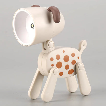 Mini Led Night Lights Folding Desk Lamp Cartoon Cute Pet Dog Deer Shape Nightlights Adjustable Kids Bedroom Bedside Decor Gift
