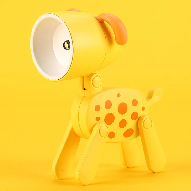 Mini Led Night Lights Folding Desk Lamp Cartoon Cute Pet Dog Deer Shape Nightlights Adjustable Kids Bedroom Bedside Decor Gift
