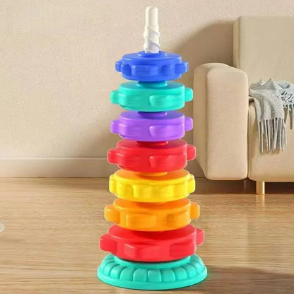 Rainbow Spinning and Color Tower Toy