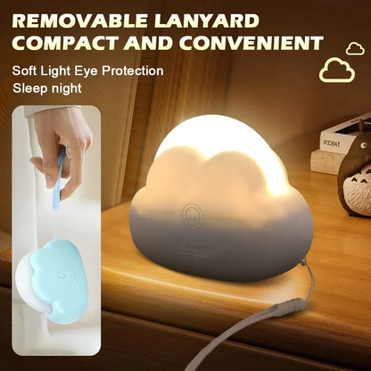 Hot Sales Cute Cloud Night Light Mini USB Wireless Adorable Cloud Shape LED Night Light For Bedroom Baby Children Creative Gift