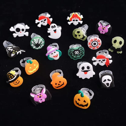 Halloween LED Light-Up Finger Rings for Kids