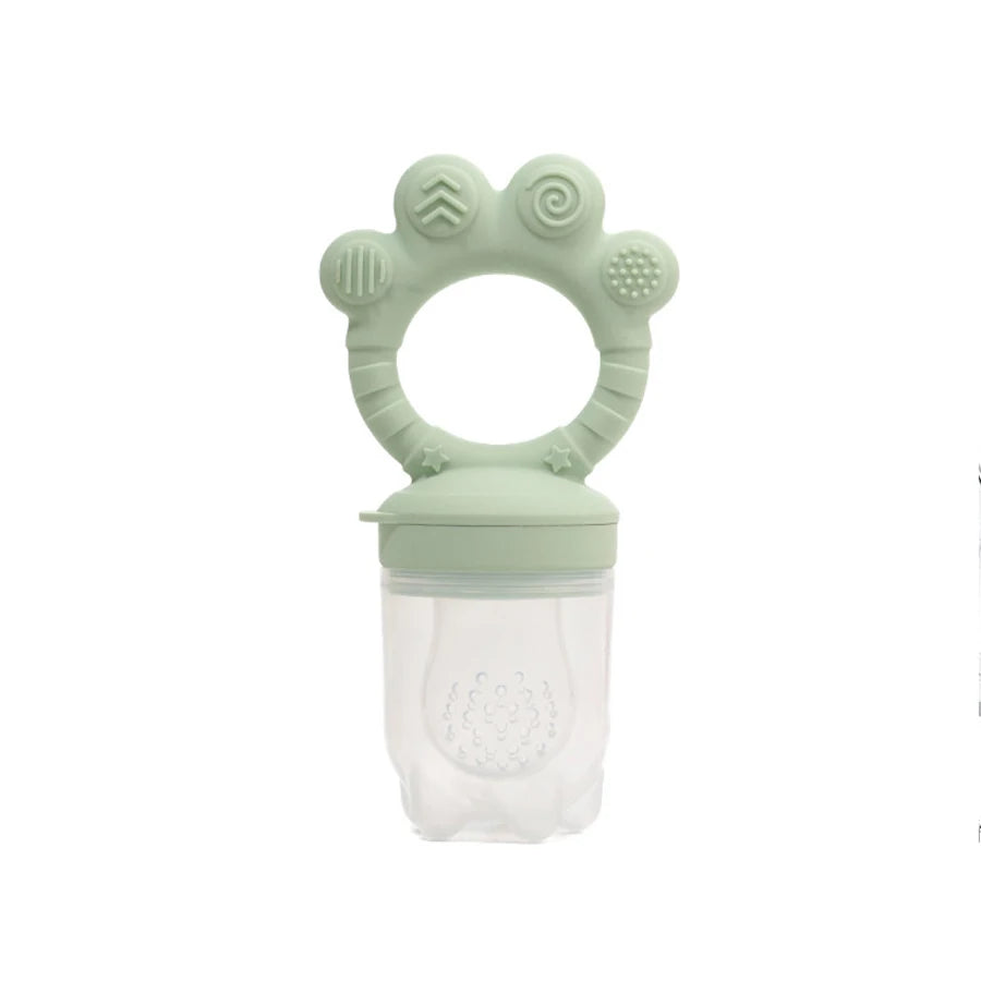 2pcs Set Baby Fruit Feeder Cube food set Bear PAWS Ice fruits and vegetables food box set body silicone baby meat puree